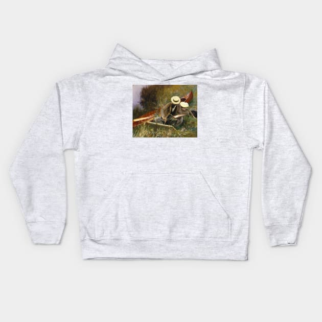 An Out of Doors Study by John Singer Sargent Kids Hoodie by Classic Art Stall